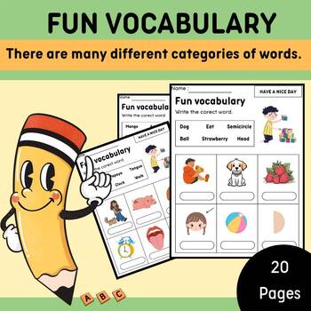 Preview of Fun vocabulary write the corect word