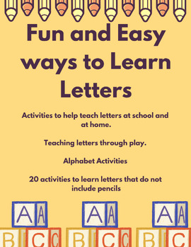 Preview of Fun ways to learn Letters