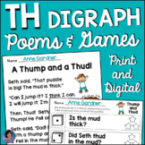 TH Digraph Poems & Games: Science of Reading Decodable Com