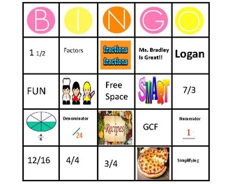 Preview of Fun with Fractions - BINGO!