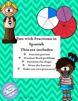 Preview of Fun with Fractions in Spanish!! (Mini Book)