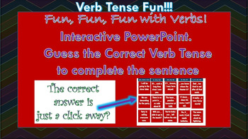 Preview of Fun with Verb Tenses!! Interactive PPT. for Smart boards!