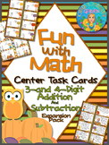 Fun with Math 3-4 Digit Addition and Subtraction Task Card