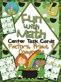 Preview of Factors, Prime, and Composite Numbers Center Task Cards Common Core Inspired