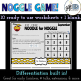 Fun with Math- Noggle Game Worksheets