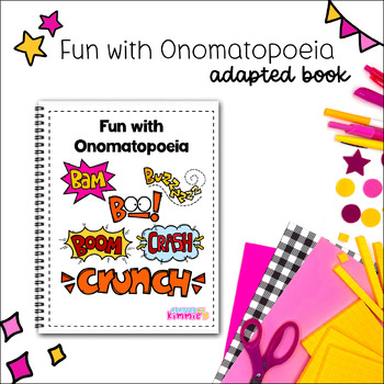 Preview of Onomatopoeia Adapted Book for Special Education Figurative Language Adaptive Fun