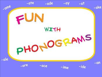 Preview of Fun with Phonograms Word Families Smartboard