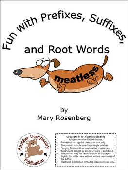Preview of Fun with Prefixes, Suffixes, and Root Words by Mary Rosenberg