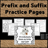 Prefixes and Suffixes- Print and Go Worksheets!