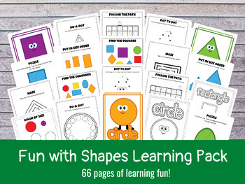 Shapes Preschool Learning Pack by The Selida Shop | TPT