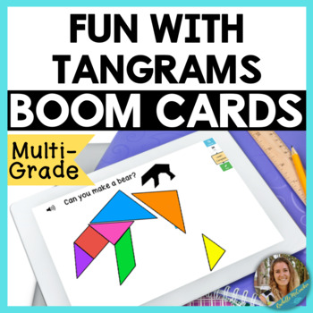 Preview of Fun with Tangrams Boom Cards! Spatial Reasoning, Geometric Shapes