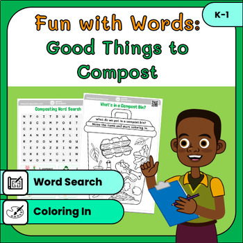 Preview of Fun with Words: Good Things to Compost — Word Search & Coloring Activities