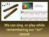 Fun with phonics and music.  trigraph “air” song and percu