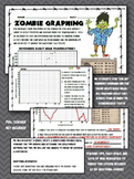 Fun zombie graphing worksheet! 5th 6th 7th Middle School e