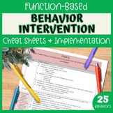 Function-Based Behavior Intervention Cheat Sheets and Impl