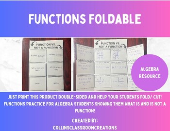 Preview of Function Foldable | Is it a function or not?!