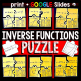 Inverse Functions Puzzle Activity - print and digital