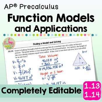 Preview of Function Models and Applications (Unit 1 AP Precalculus)
