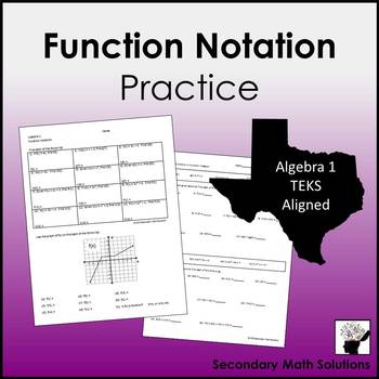 Preview of Function Notation Practice
