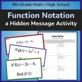 Function Notation Hidden Message Activity