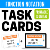 Function Notation Task Cards and Digital Boom Cards™ 