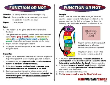 Preview of Function OR Not - 8th Grade Math Game [CCSS 8.F.A.1]