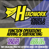 Function Operations Add & Subtract Printable Activities - 