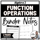 Function Operations - Algebra 2 Binder Notes