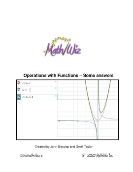 Preview of Function Operations - Answers