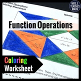 Function Operations Coloring Worksheet