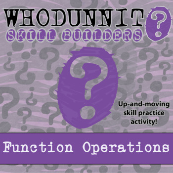 Preview of Function Operations Whodunnit Activity - Printable & Digital Game Options