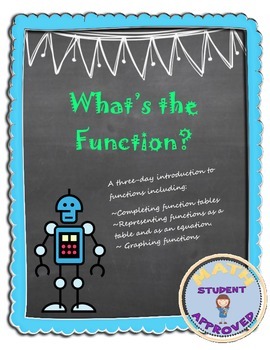 Preview of Function Packet:  Write & Graph Functions and Creating Tables