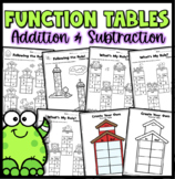 Function Tables Addition and Subtraction Input Output Worksheets