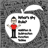 Function Tables (In-Out Machine) Addition & Subtraction Worksheets or Projector