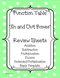 Function Tables (In and Out Boxes) CCSS Aligned