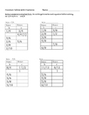 Fractions Function Tables (Input Output) MJ