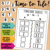 Function Tables Math Centers Math Tiles