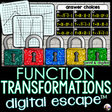Function Transformations Digital Math Escape Room Activity