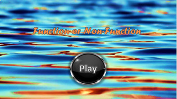 Preview of Function or Non-Function Game