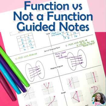 Preview of Function or Not a Function Guided Notes Graphic Organizer