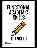 Functional Academic Skills Work Packet 18 pages - No Prep!