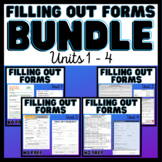 Functional Academics - Filling Out Forms BUNDLE - Life Skills