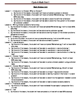 Preview of Functional Academics Math Unit - Division