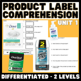 Product Label Comprehension 1 - Real-World Reading - Life 