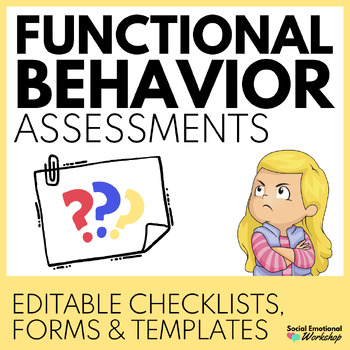 Preview of Functional Behavior Assessment FBA - Data Sheets, Skill Checklists, Interviews