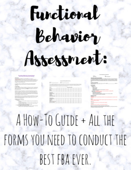 Preview of Functional Behavior Assessment [FBA] - Interviews, Observations, Templates, etc!