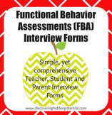 Functional Behavior Assessment Interview Forms