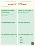 Functional Behavior Assessment Print Out