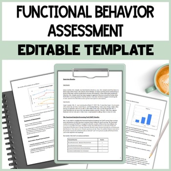 Preview of Functional Behavior Assessment Sample & Editable Templates - FBA Forms