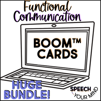 Preview of Functional Communication Boom Cards™ Bundle | Communicative Intents Core Words